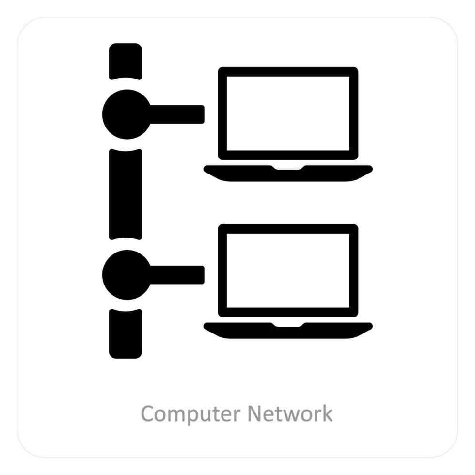 Computer Network and connection icon concept vector