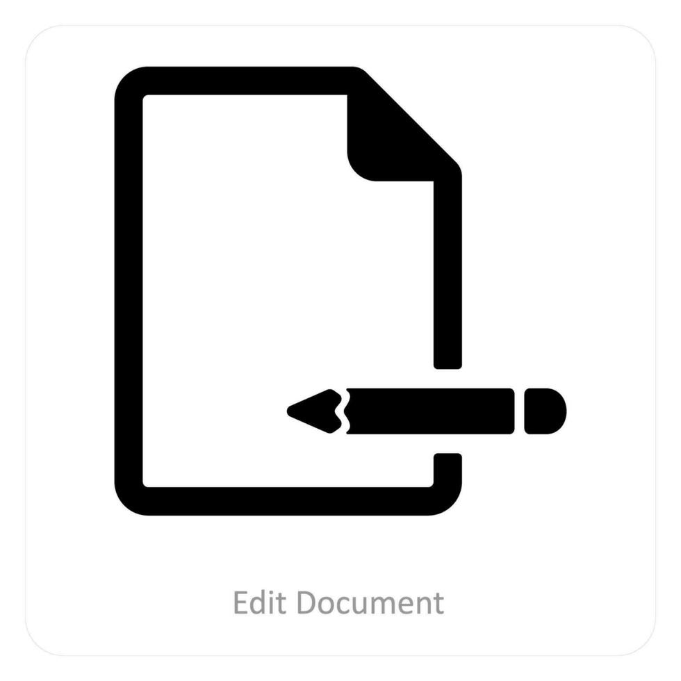 Edit Document and connection icon concept vector