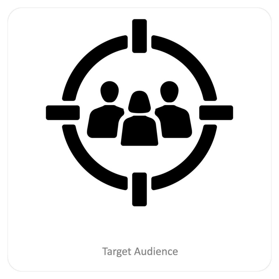 Target Audience and target icon concept vector