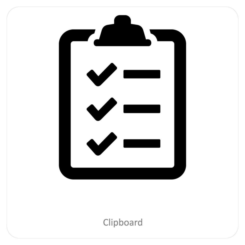 clipboard and list icon concept vector