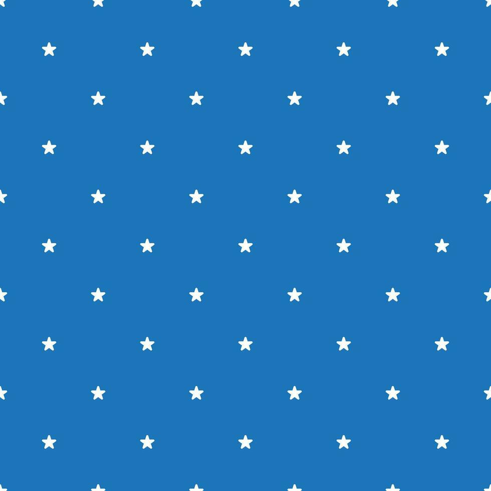 Stars seamless pattern. Stars on a pretty blue background, vector retro seamless pattern for packaging, fabric, paper, background.