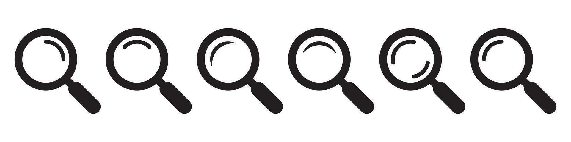 Loupe icon. Magnifying glass icon, magnifier symbol. vector