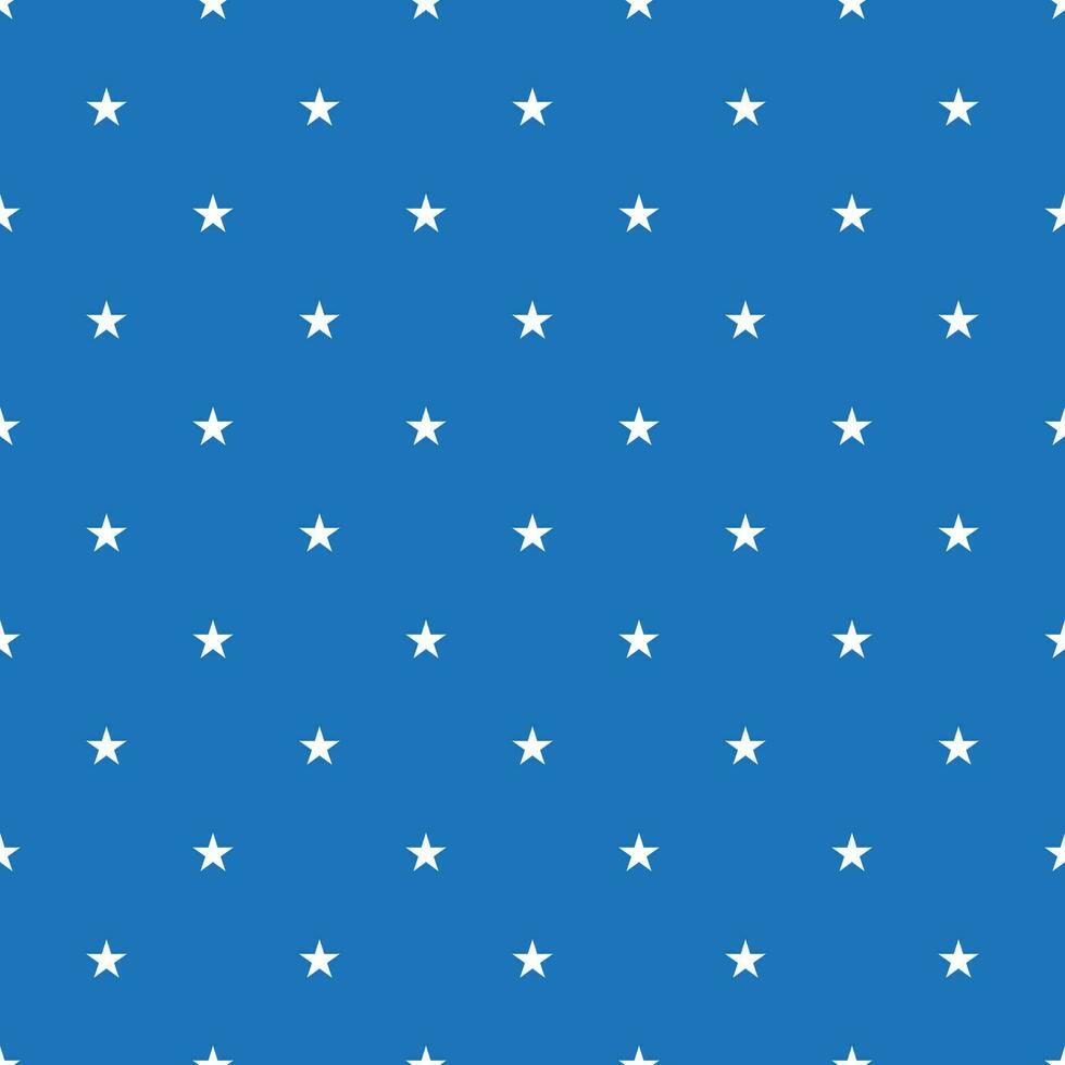 Stars seamless pattern. Stars on a pretty blue background, vector retro seamless pattern for packaging, fabric, paper, background.