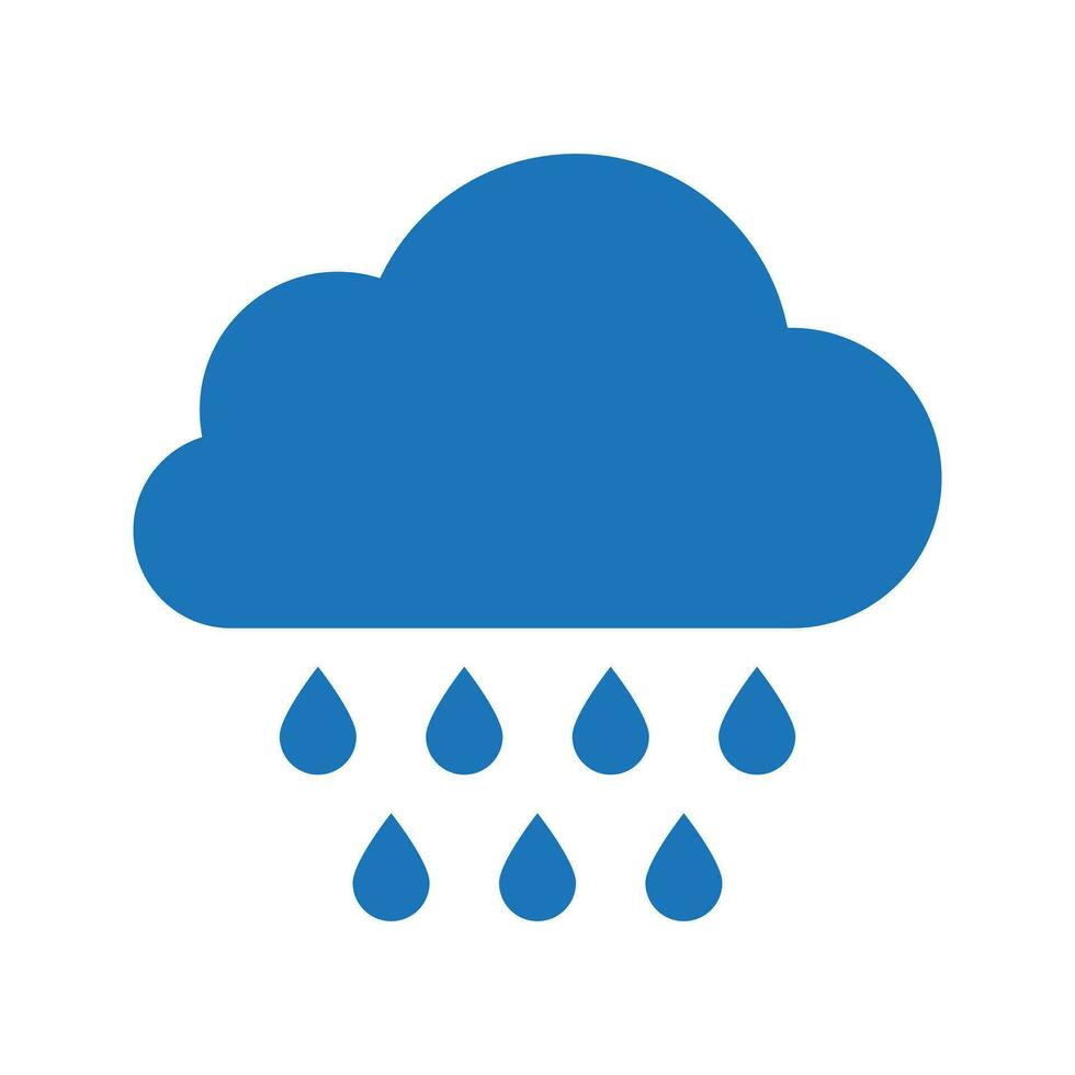 lluvia icono en de moda plano estilo. nube lluvia símbolo para tu web sitio diseño, logo, aplicación, ui moderno pronóstico tormenta signo. vector