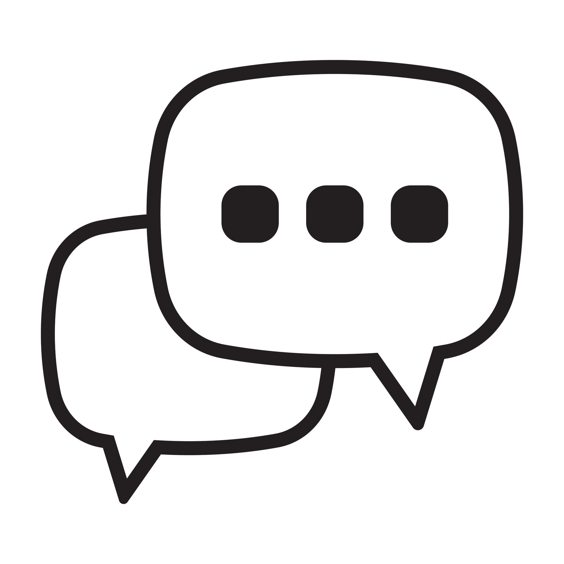 Chat icon. Talk bubble speech sign. Comment icon. Message, speech