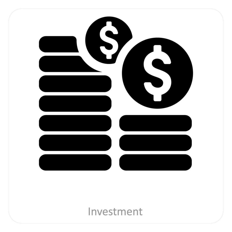 inversión y Finanzas icono concepto vector