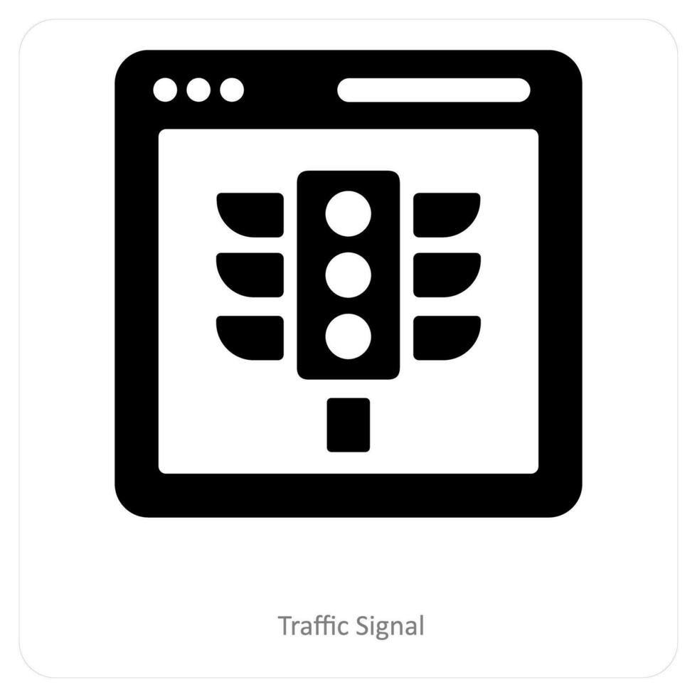 tráfico señal y tráfico icono concepto vector