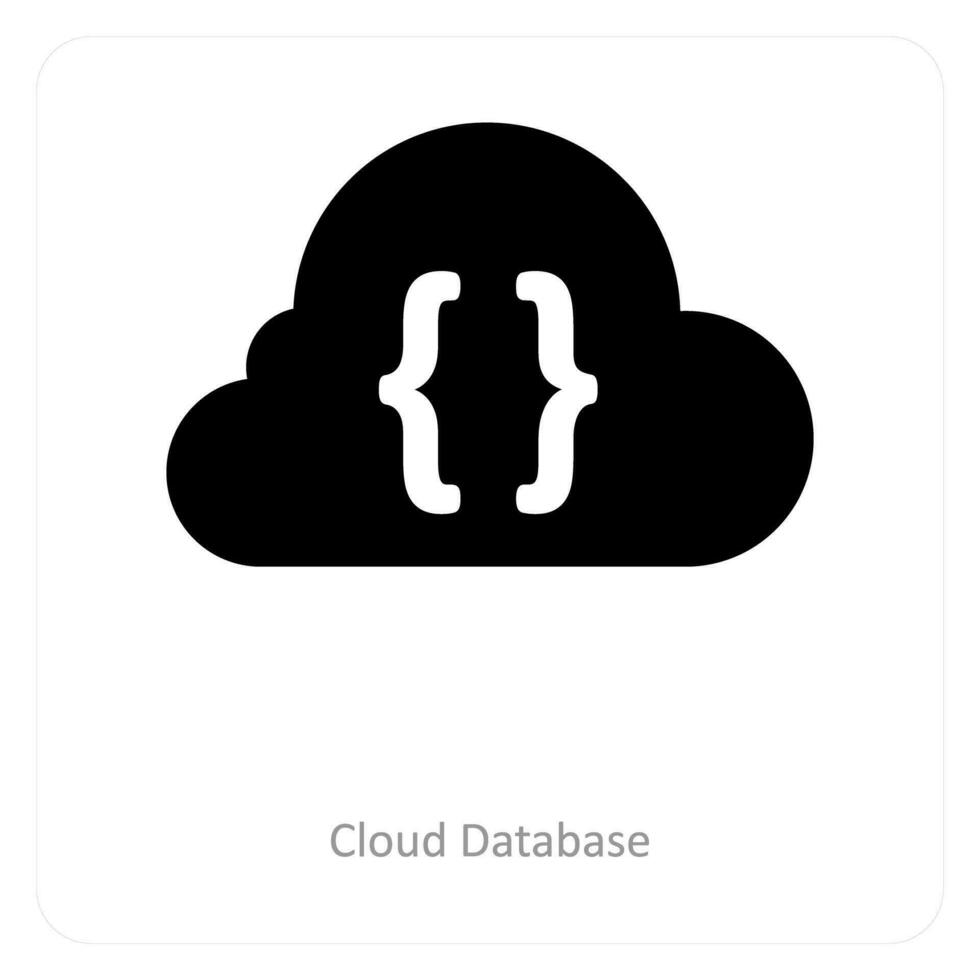 Cloud Database  and computing icon concept vector