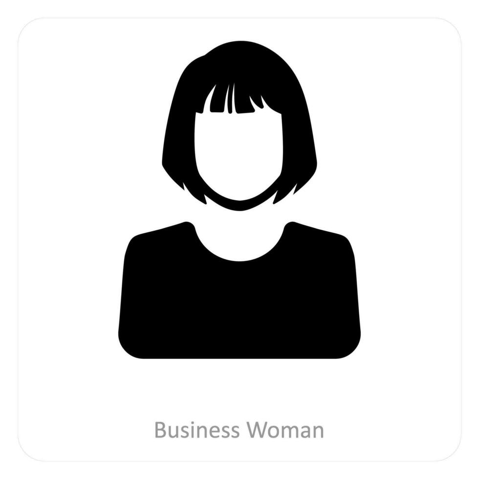 negocio mujer y administración icono concepto vector
