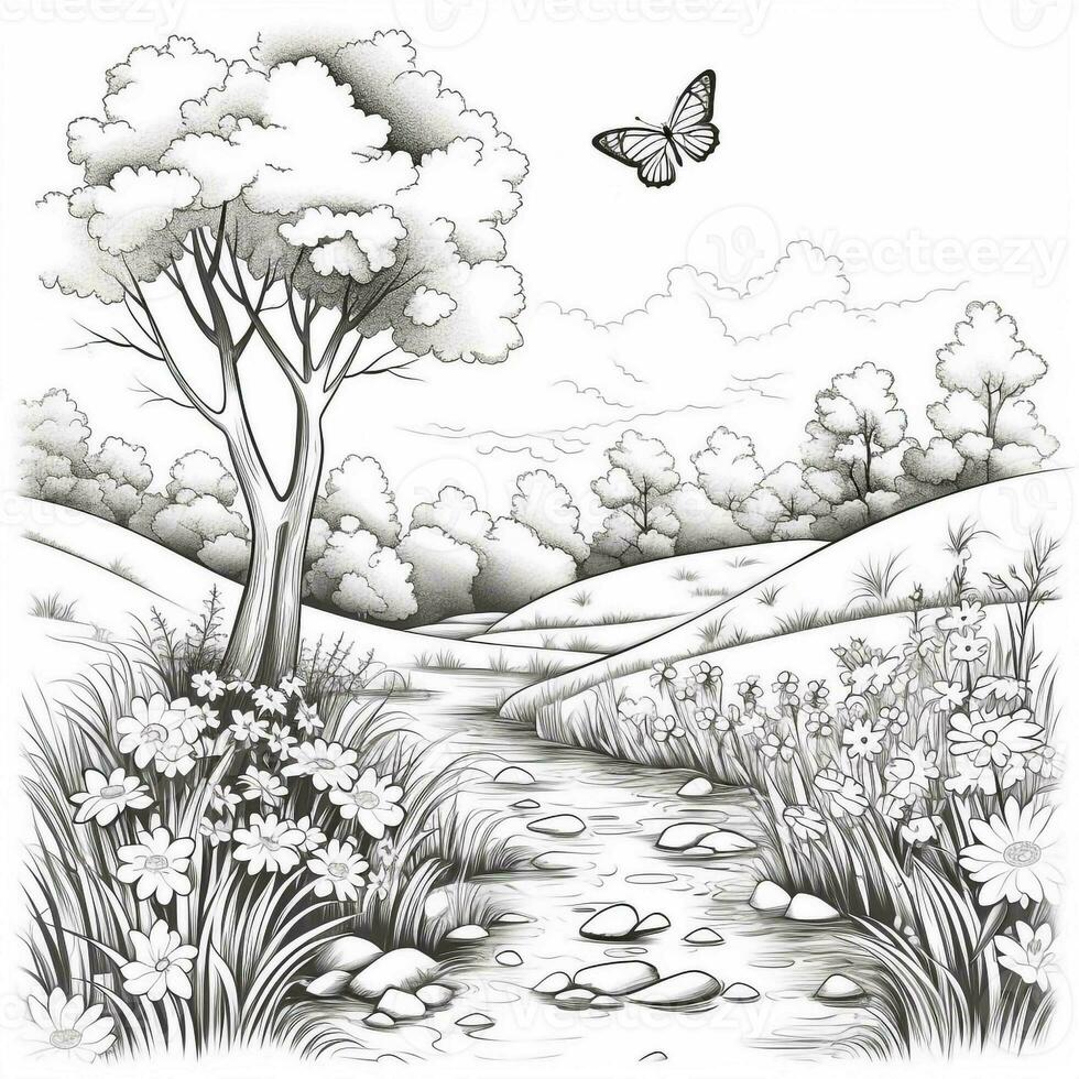 Spring Coloring Pages photo