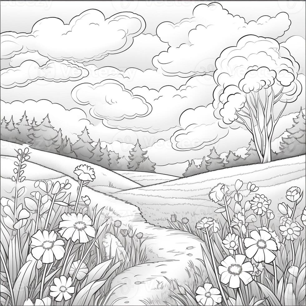 Spring Coloring Pages photo