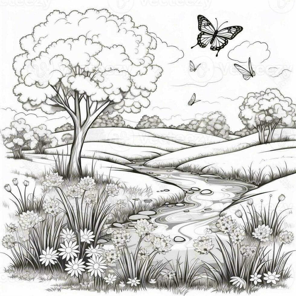 Spring Coloring Pages photo