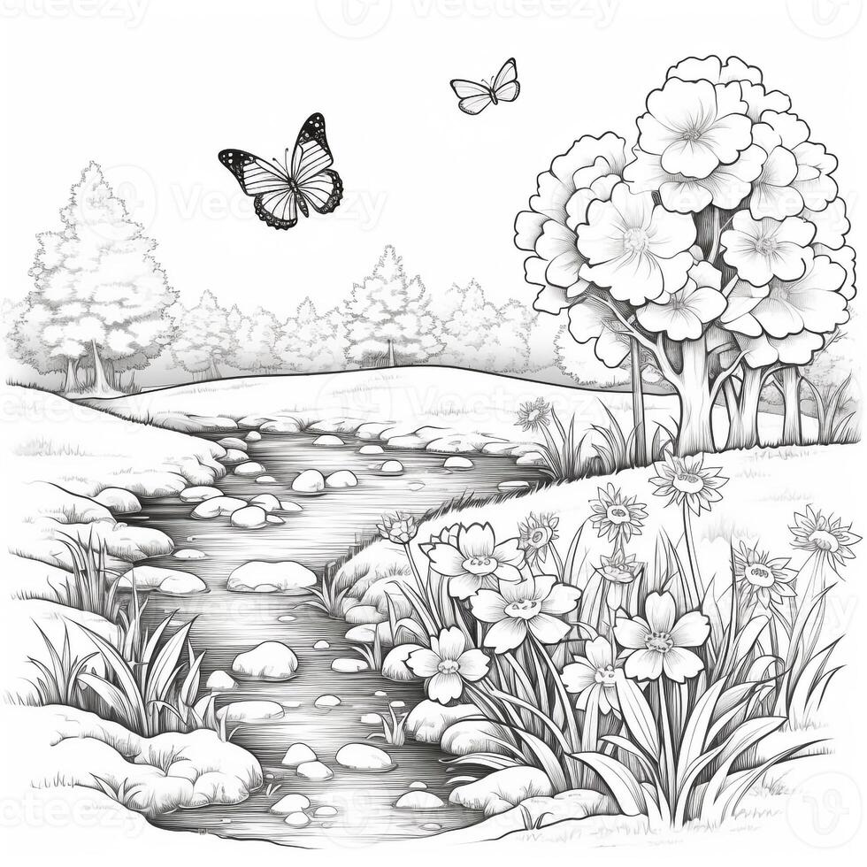 Spring Coloring Pages photo