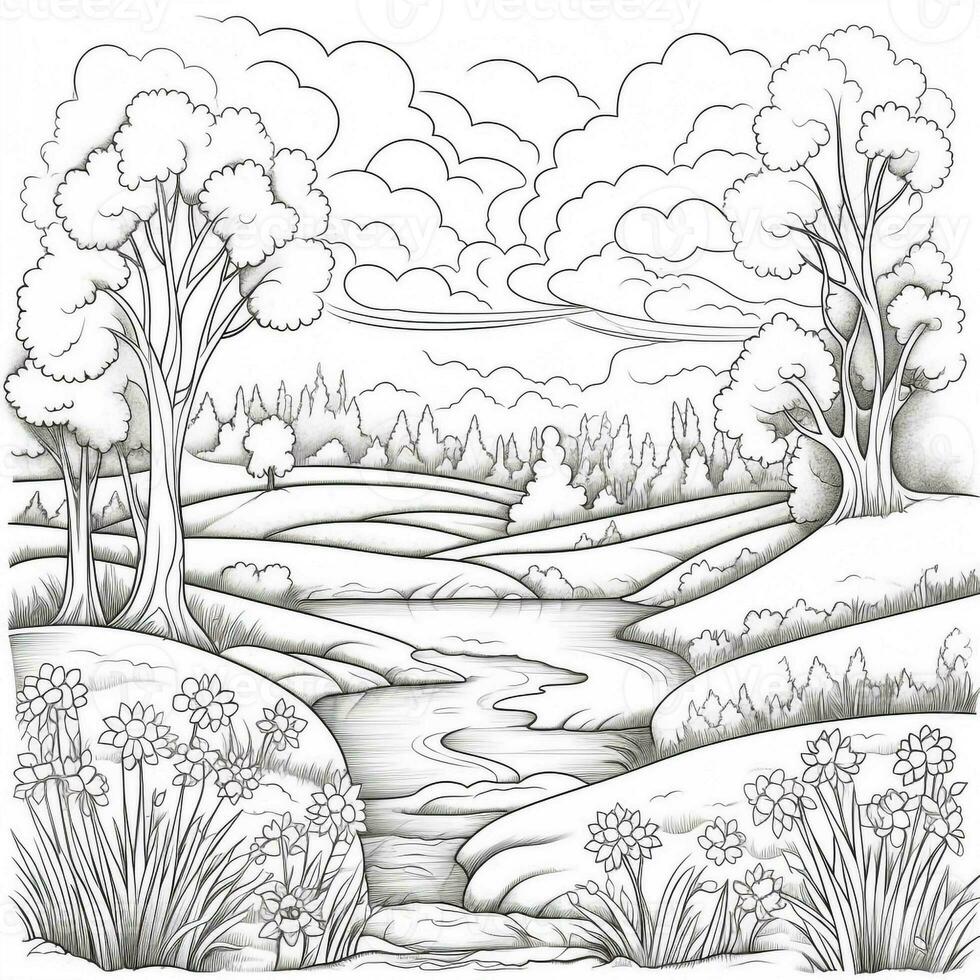 Spring Coloring Pages photo