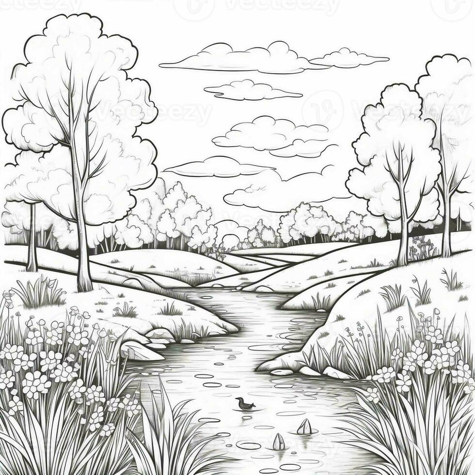 Spring Coloring Pages photo