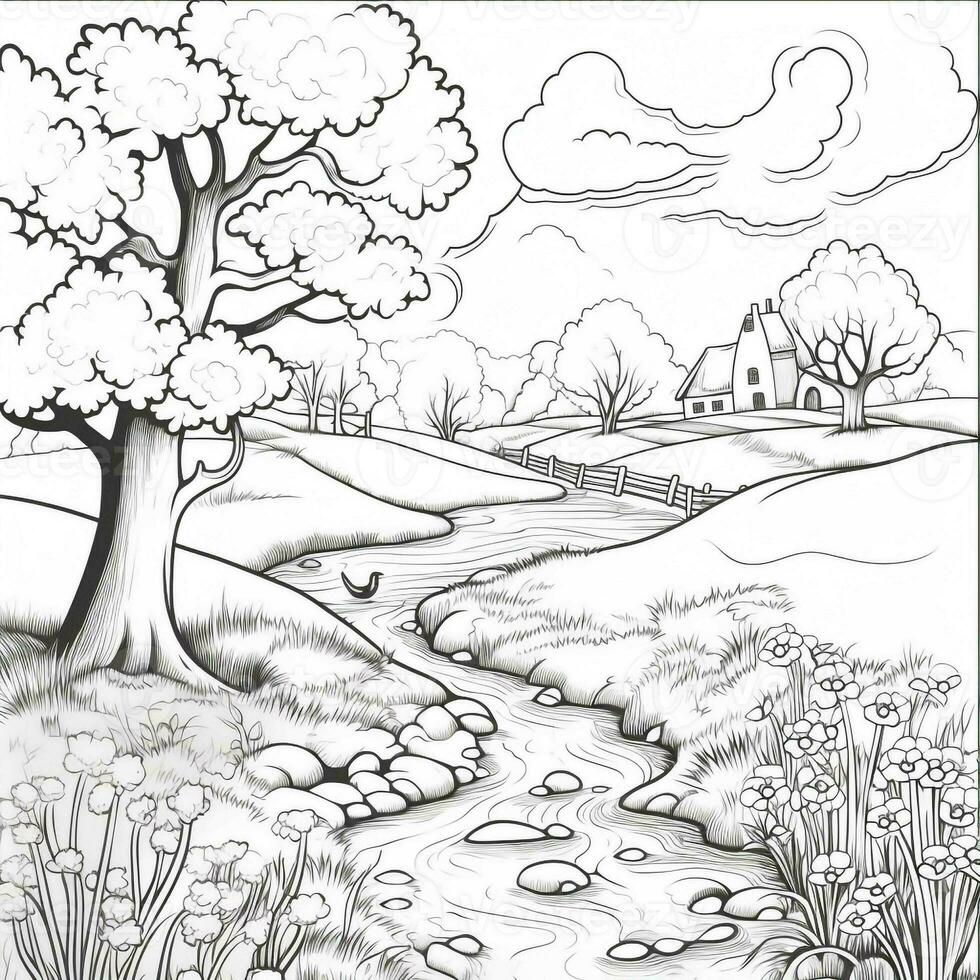 Spring Coloring Pages photo