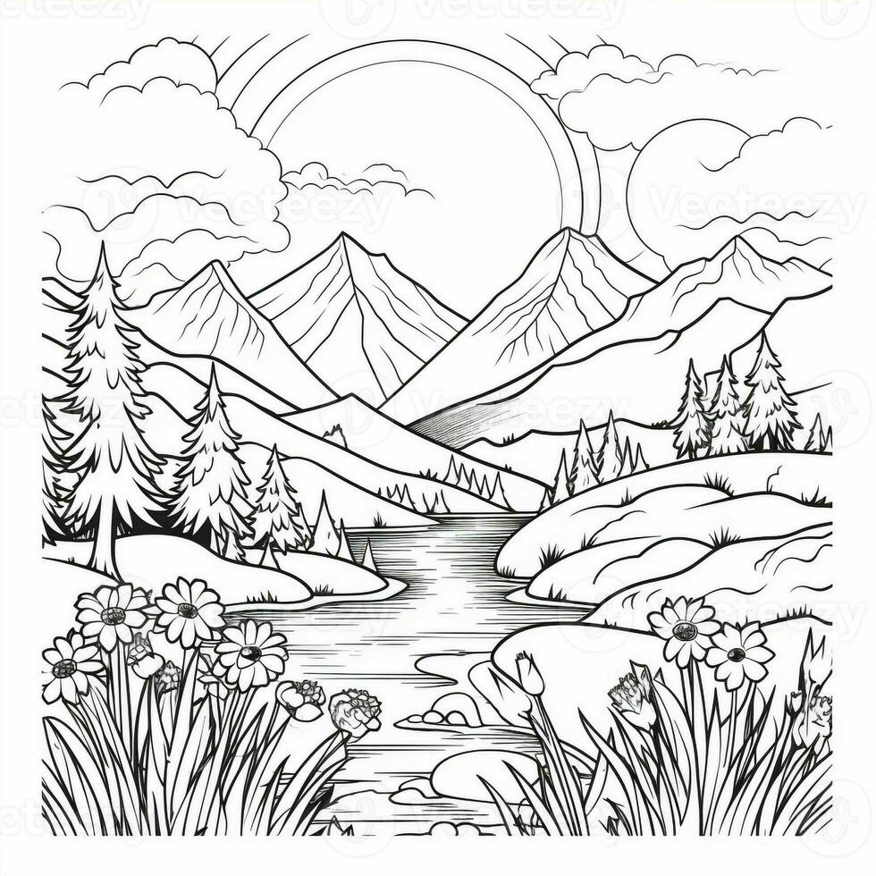 Spring Coloring Pages photo