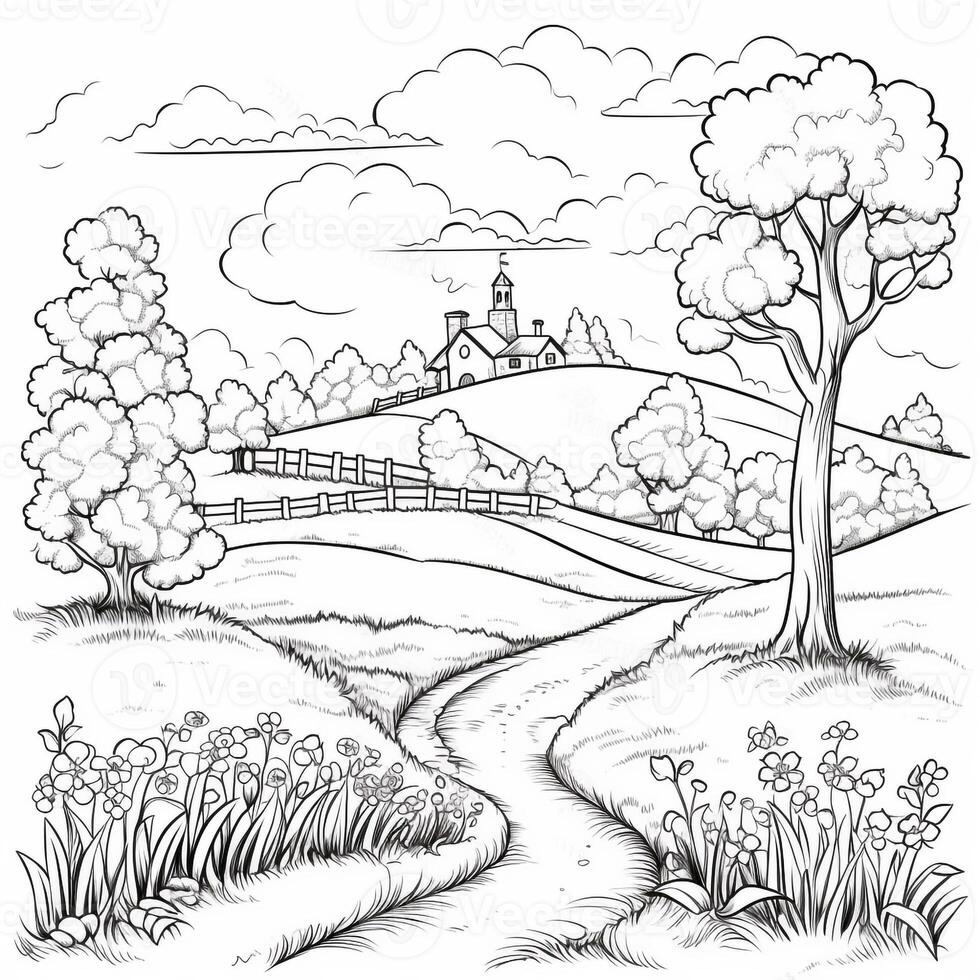 Spring Coloring Pages photo