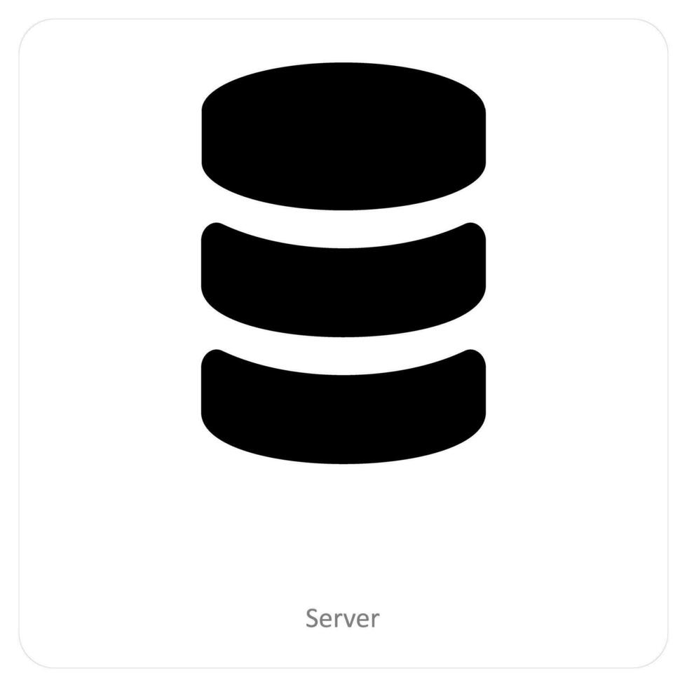 Server and database icon concept vector