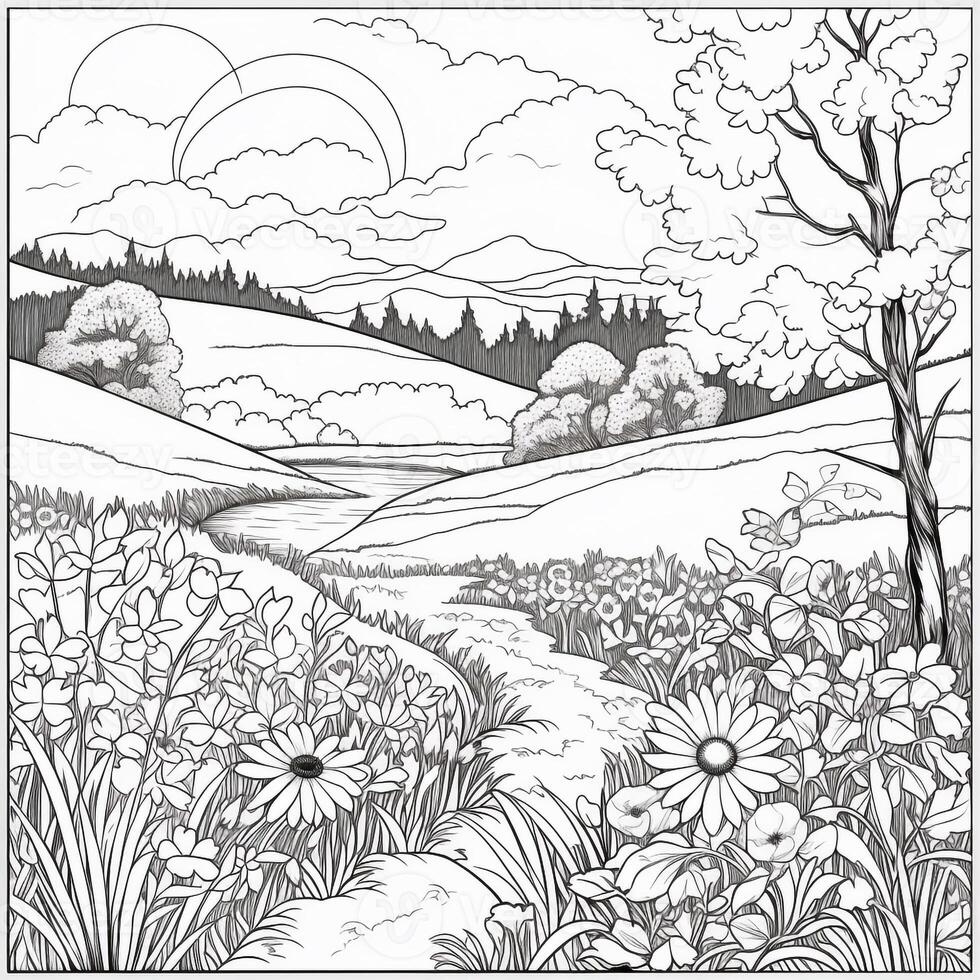 Spring Coloring Pages photo