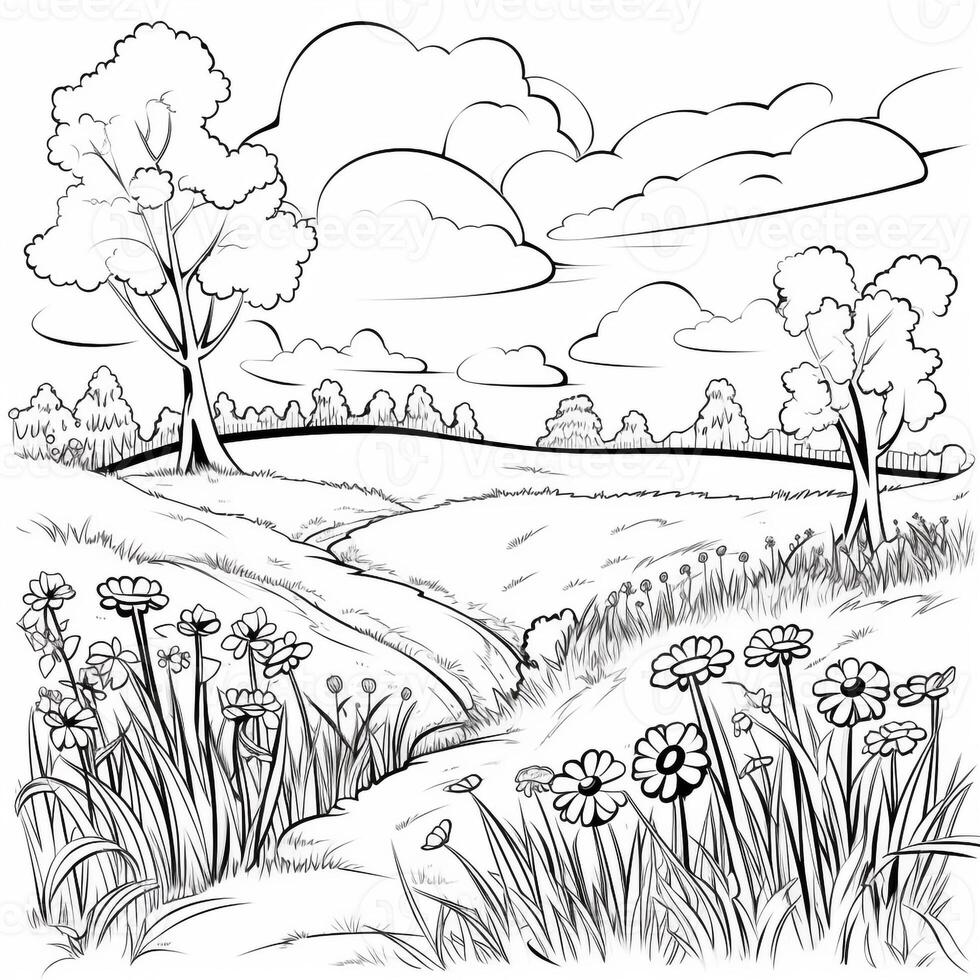 Spring Coloring Pages photo