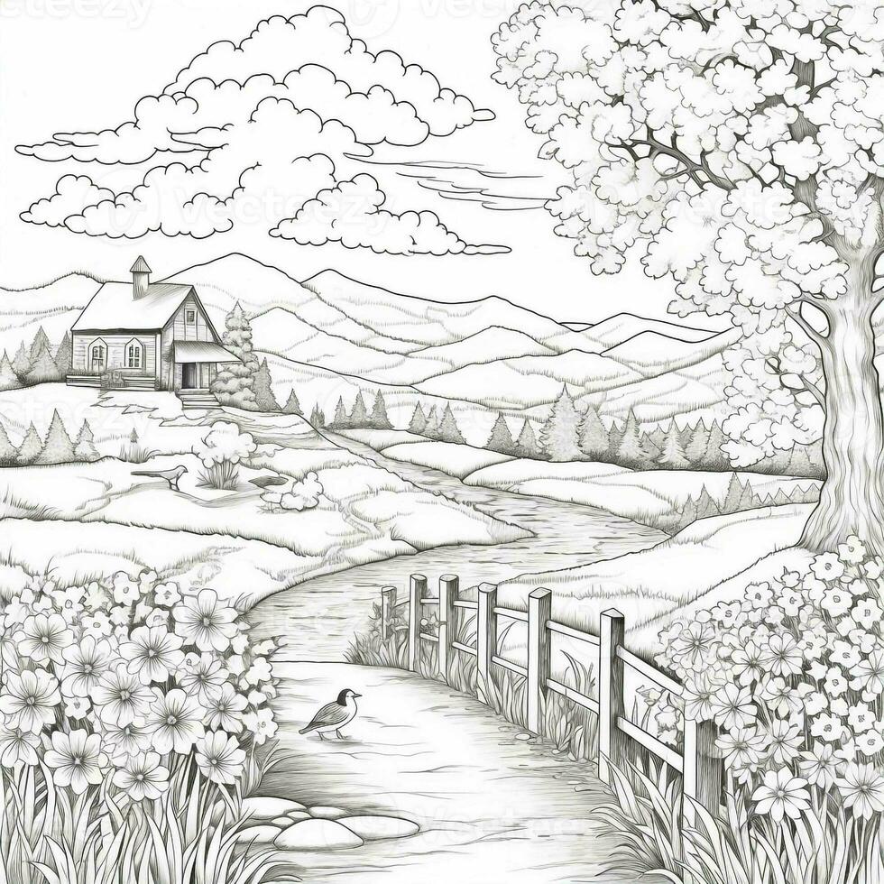 Spring Coloring Pages photo