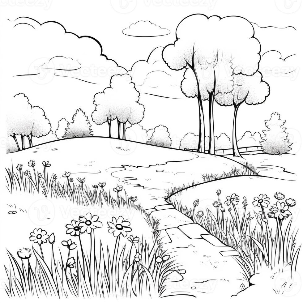 Spring Coloring Pages photo