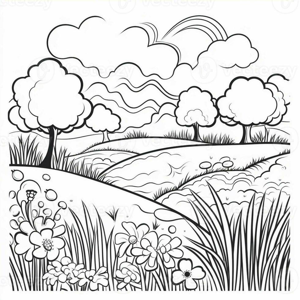 Spring Coloring Pages photo