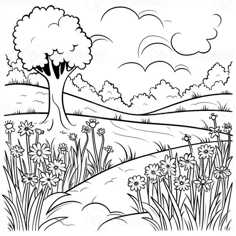 Spring Coloring Pages photo