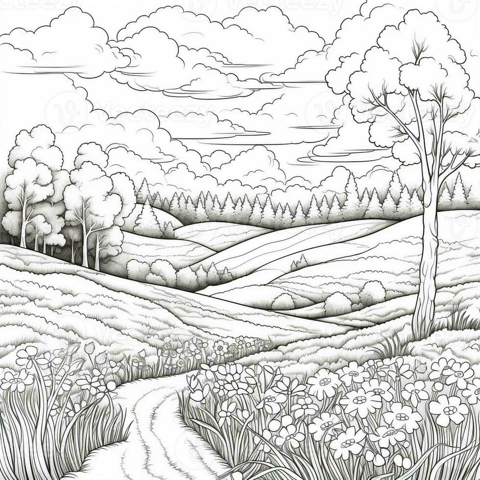 Spring Coloring Pages photo