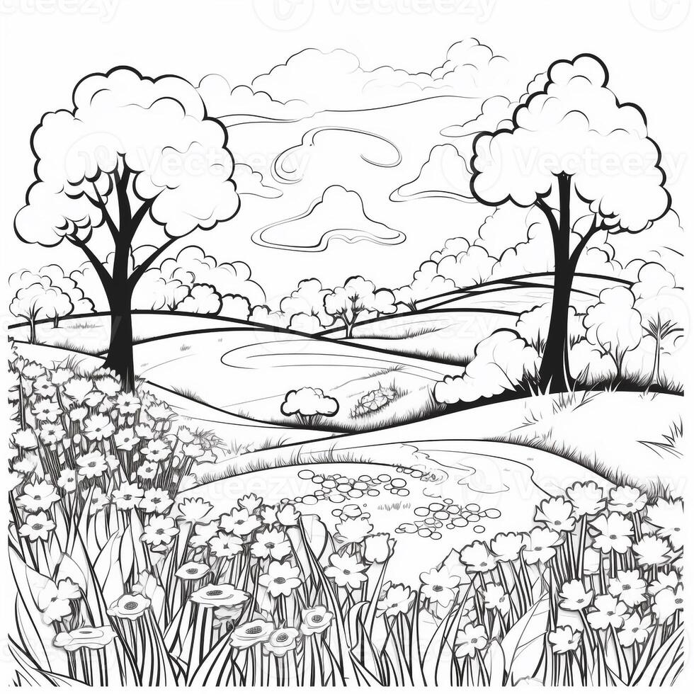 Spring Coloring Pages photo