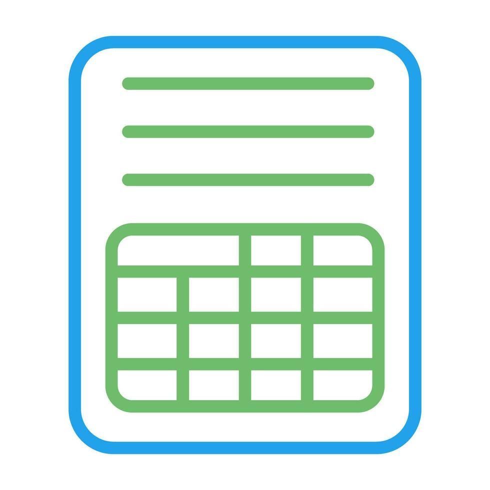 Spreadsheet Vector Icon