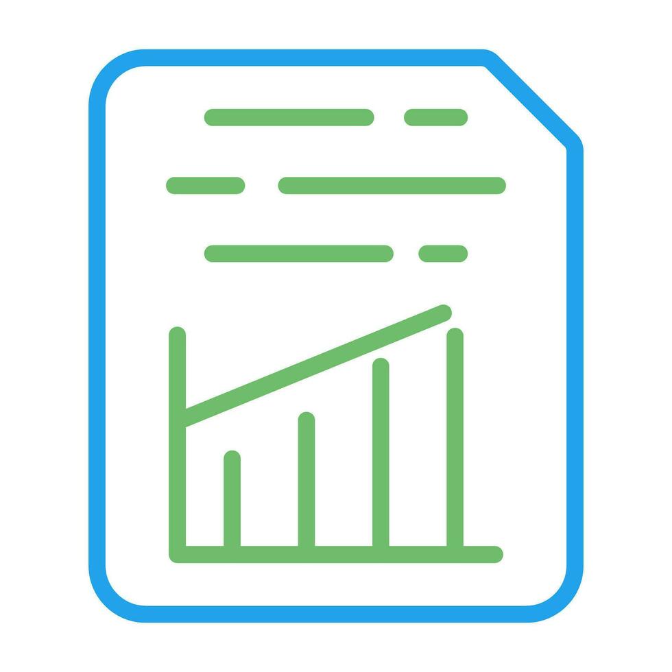 Document Insert Graph Vector Icon
