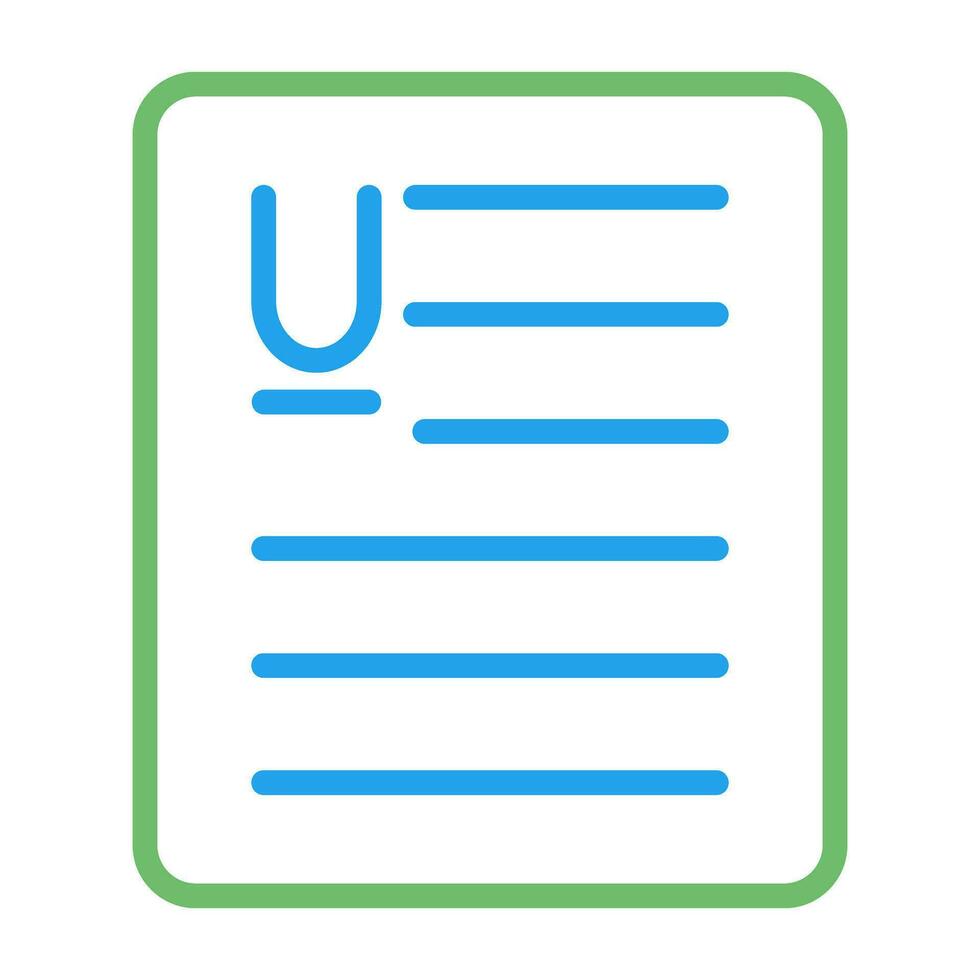 Document Underline Vector Icon