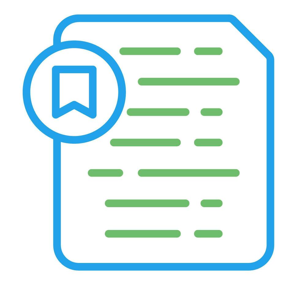 Document Insert Bookmark Vector Icon