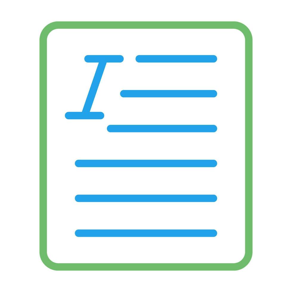 Document Italic Vector Icon