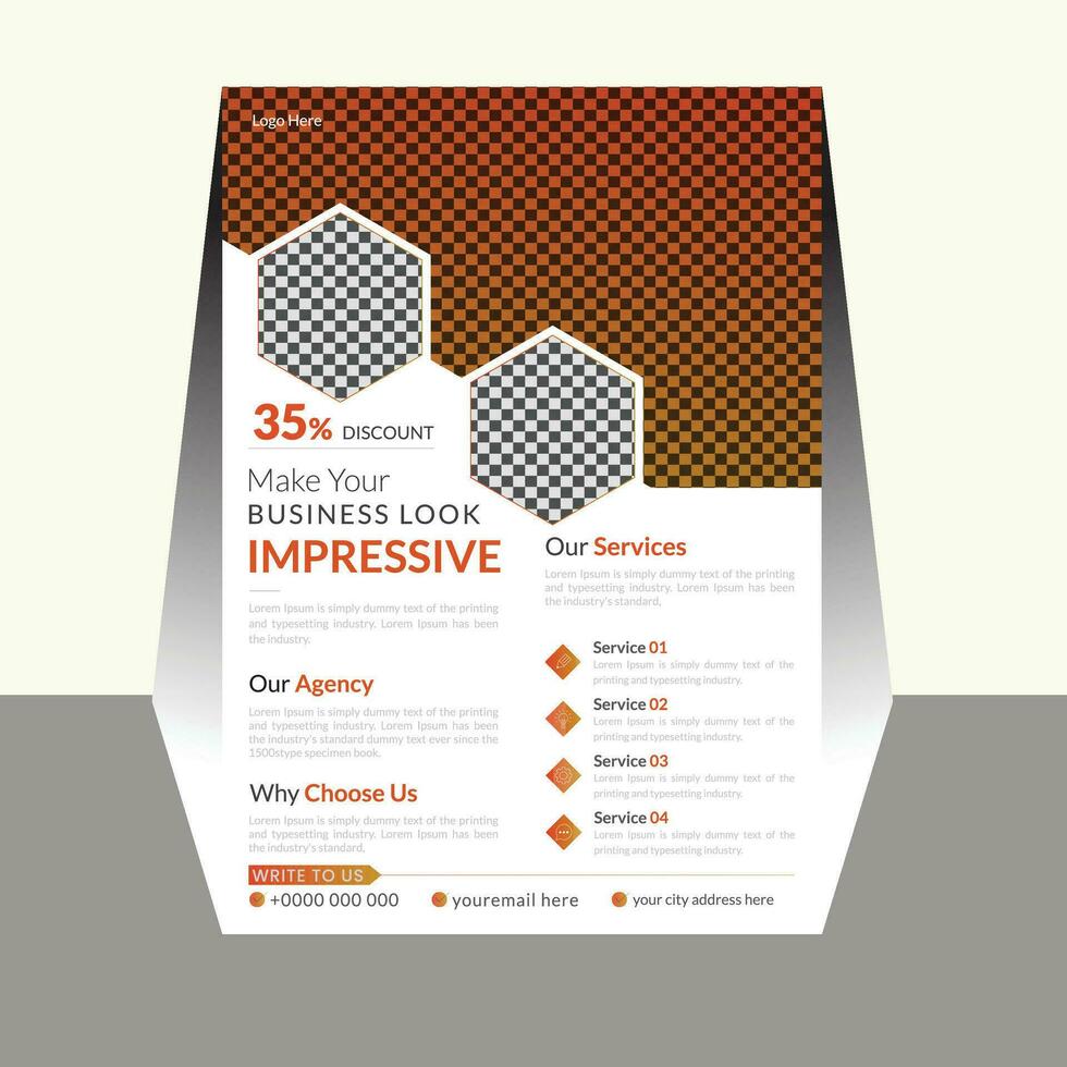 corporate flyer illustrator template vector