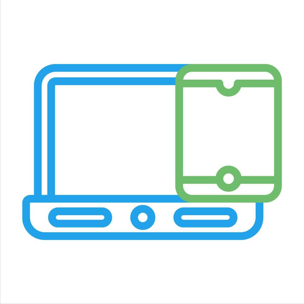 Smartphone with laptop Vector Icon