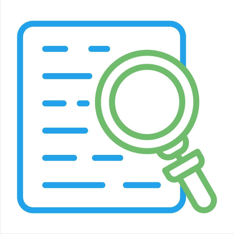 Document with magnifying glass Vector Icon