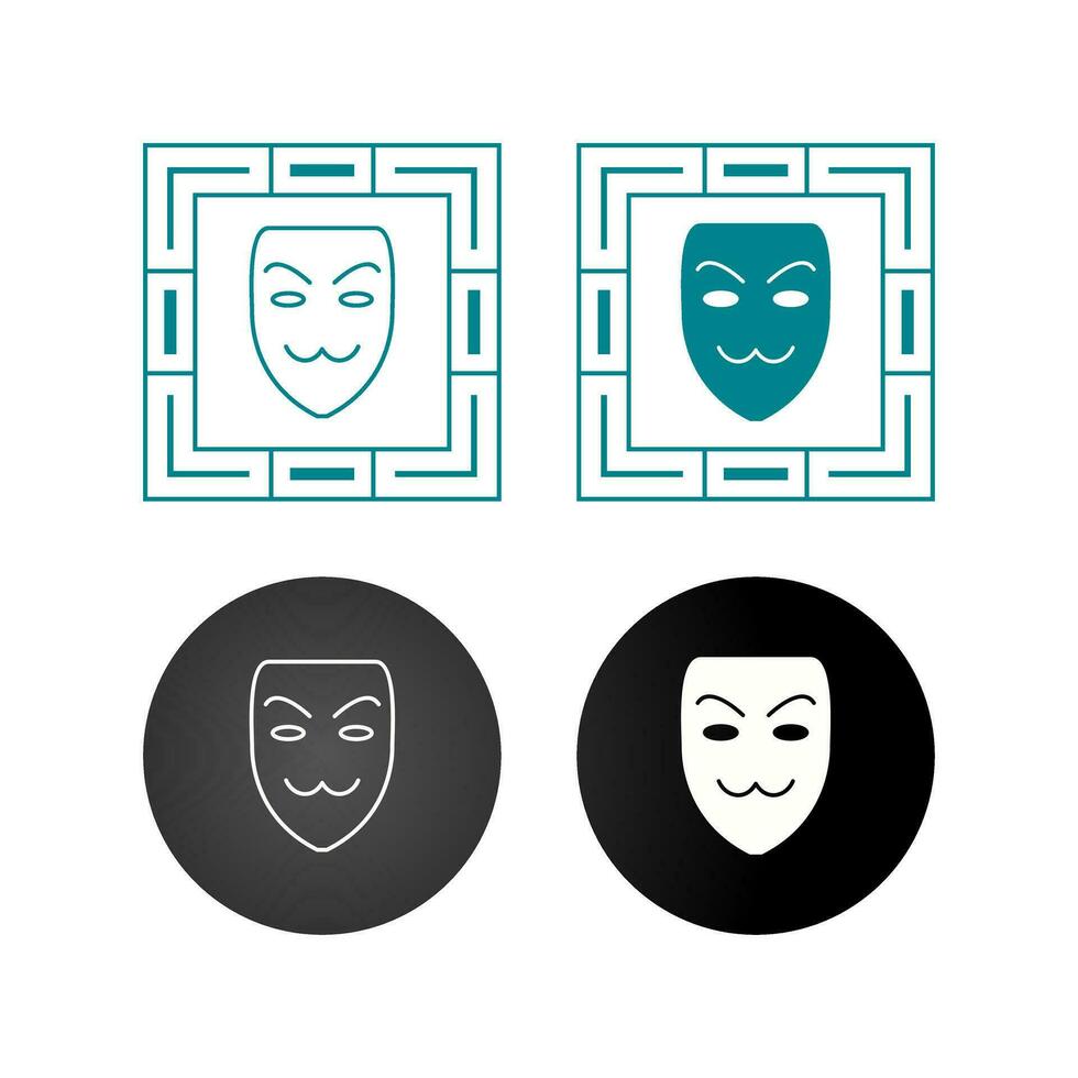 icono de vector de máscara de hacker