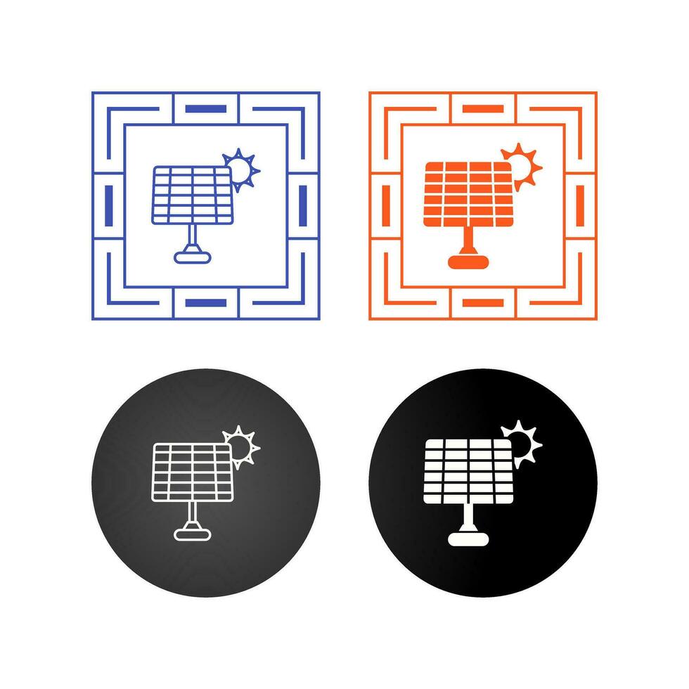 icono de vector de panel solar