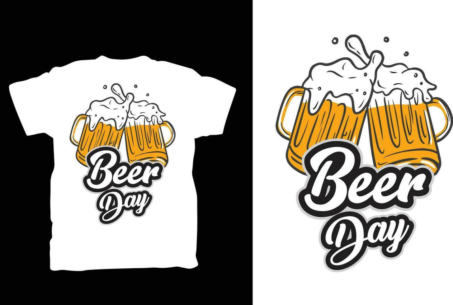 Beer day t shirt design vector