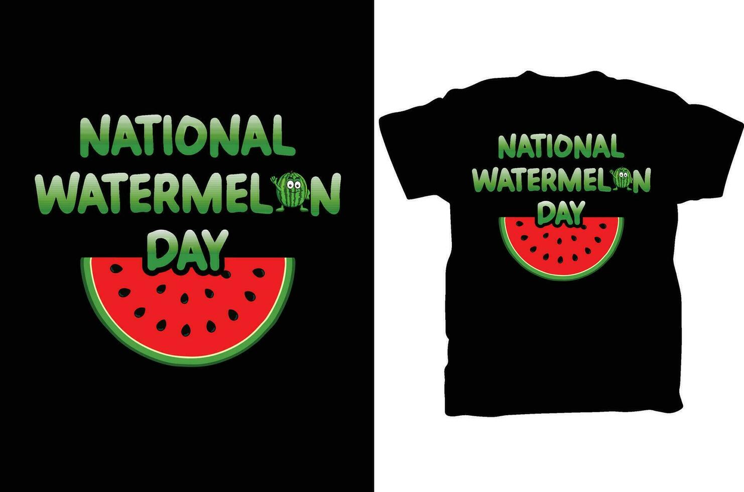 Watermelon day t shirt design vector