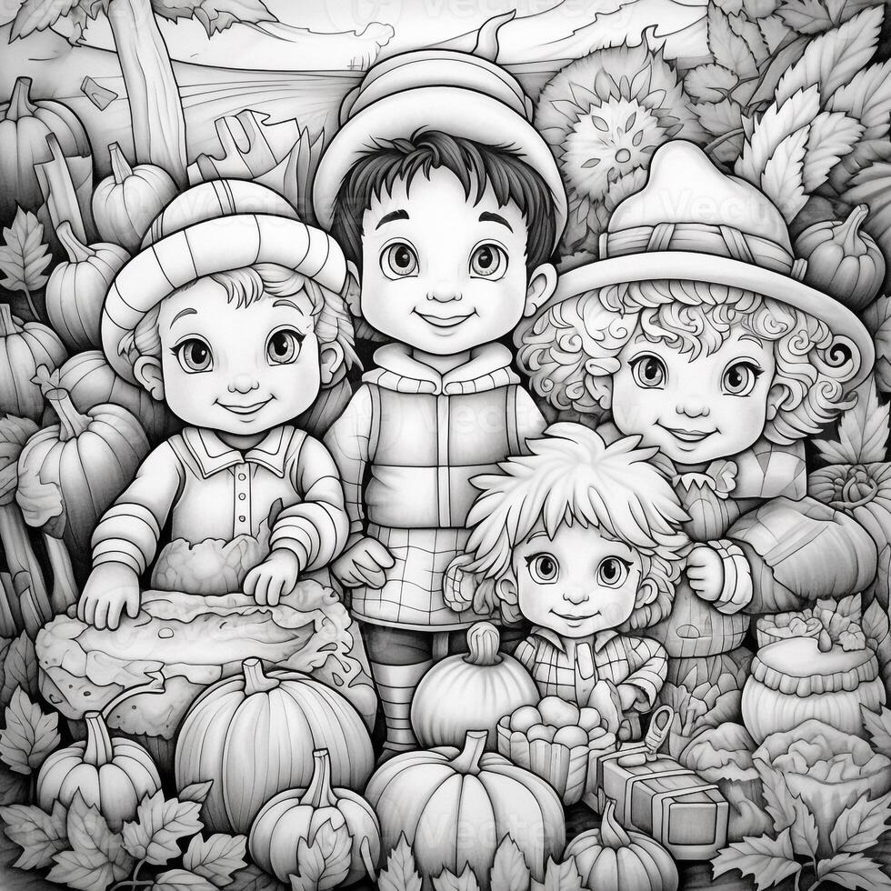 ThanksGiving Coloring Pages photo