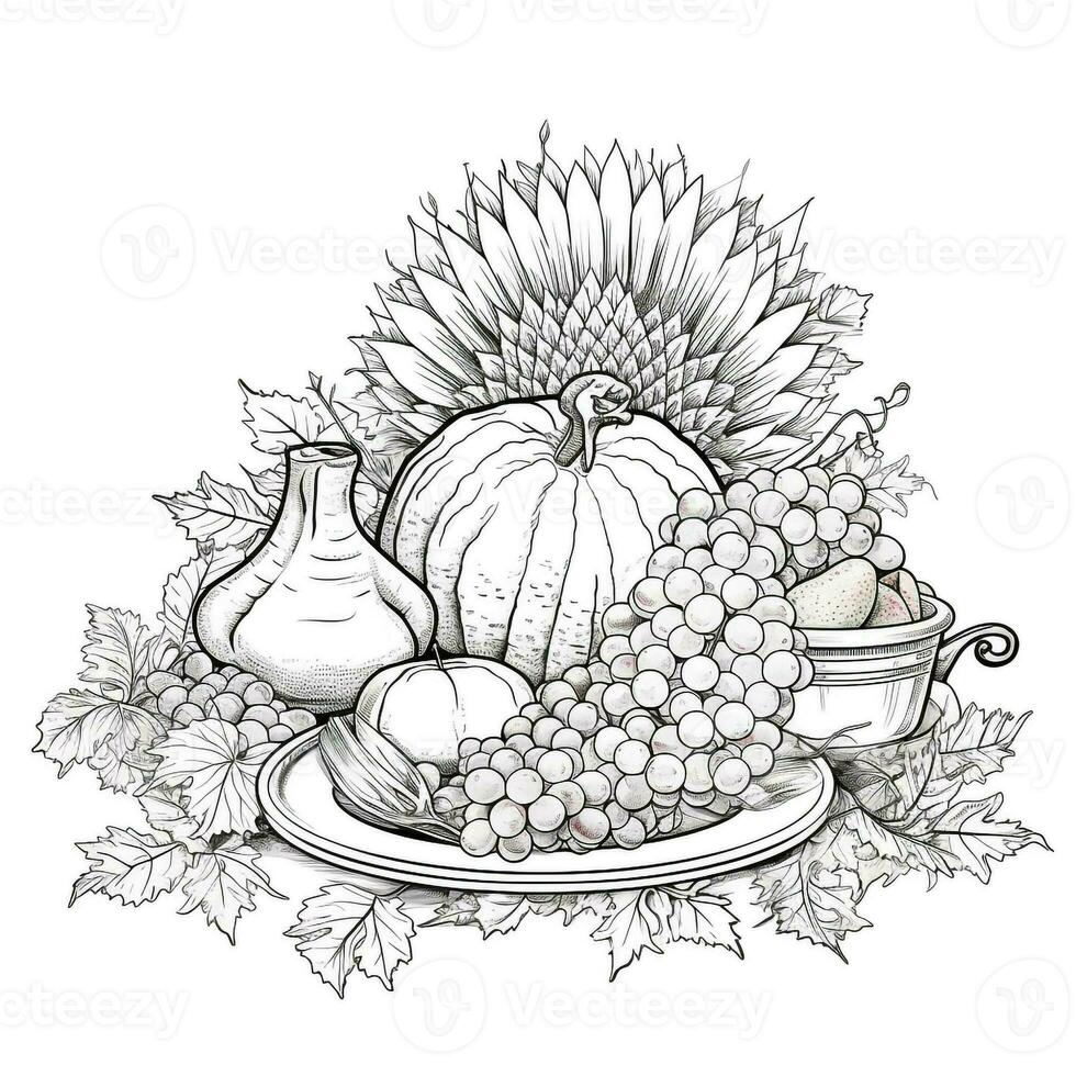 ThanksGiving Coloring Pages photo