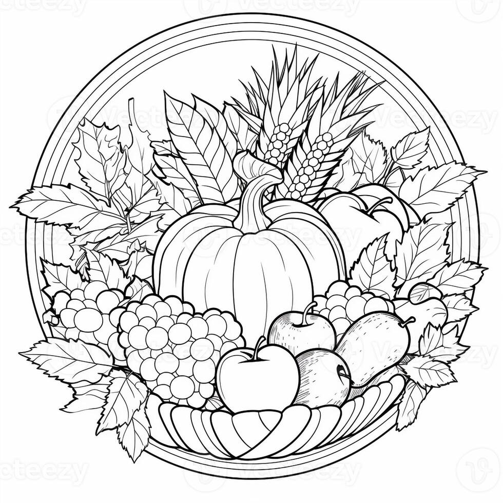 ThanksGiving Coloring Pages photo