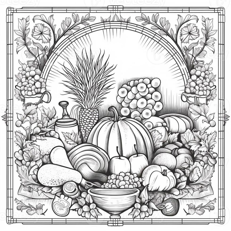 ThanksGiving Coloring Pages photo