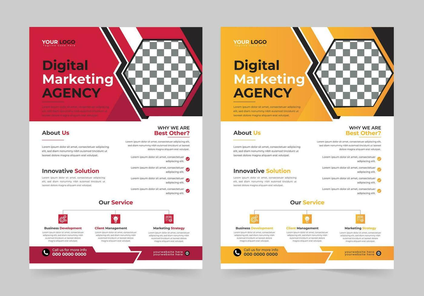 Trendy modern flyer design vector template for professional corpotate marketing business and creative design.