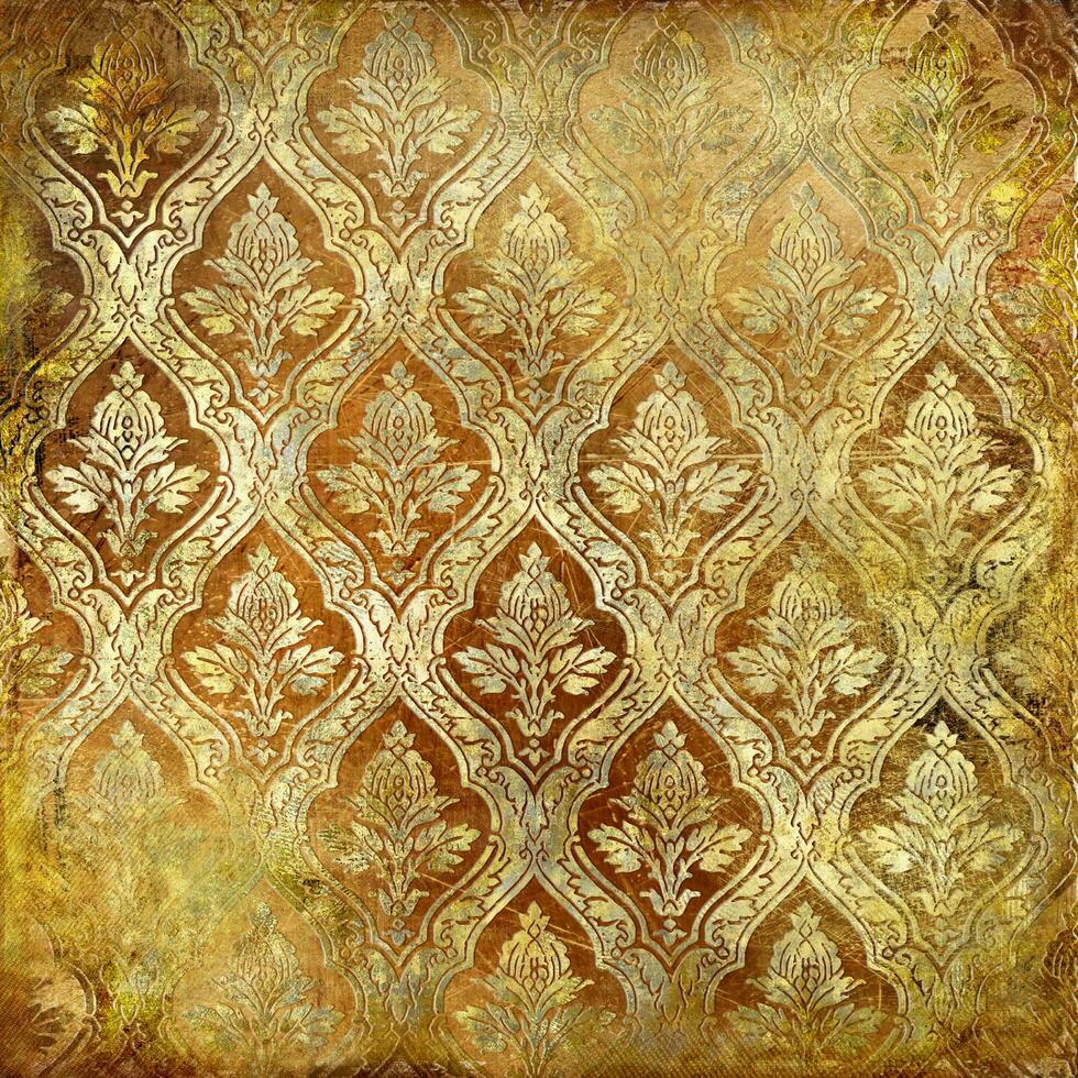 golden background with patterns photo
