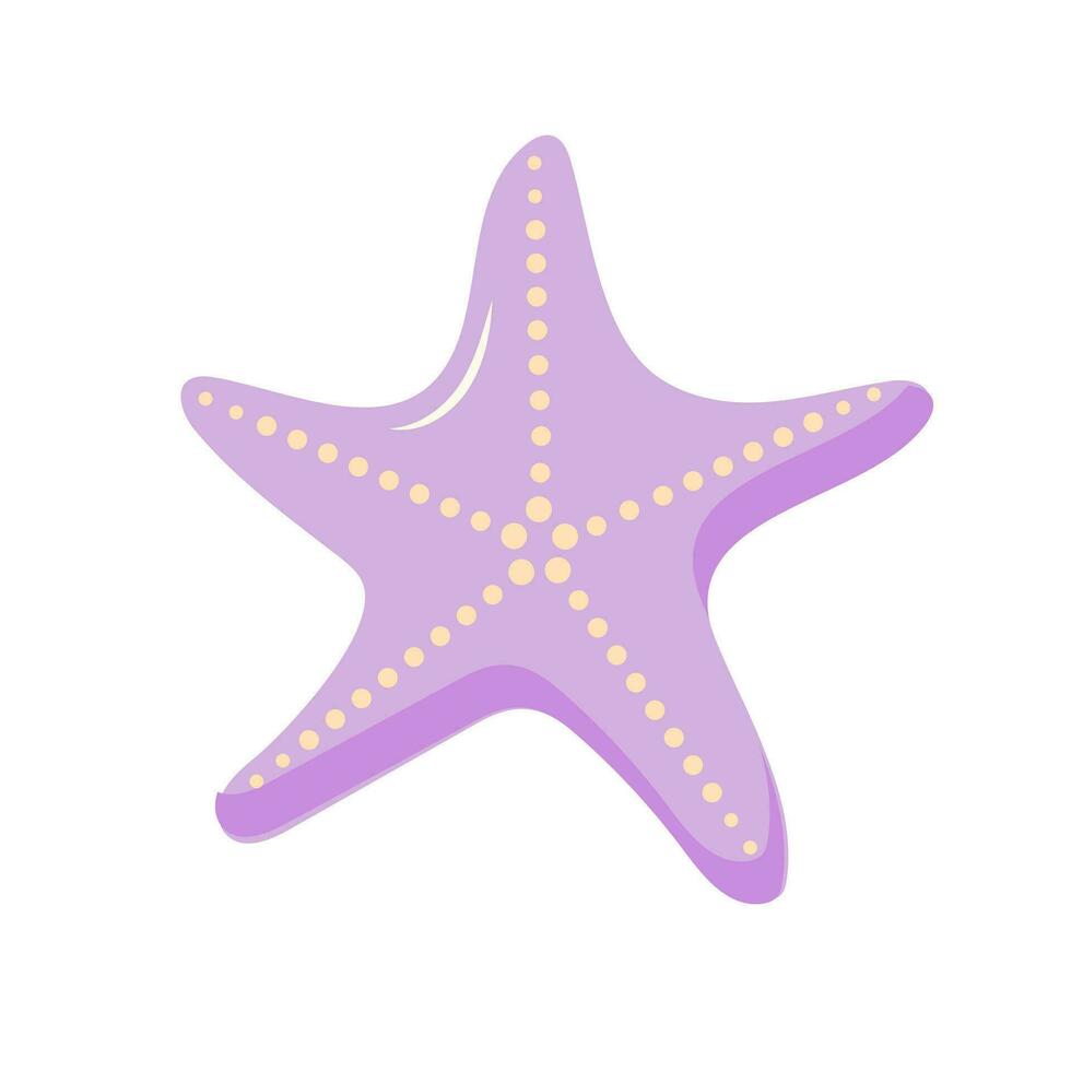 estrella de mar. marina icono. dibujos animados plano ilustración aislado en blanco antecedentes. vector